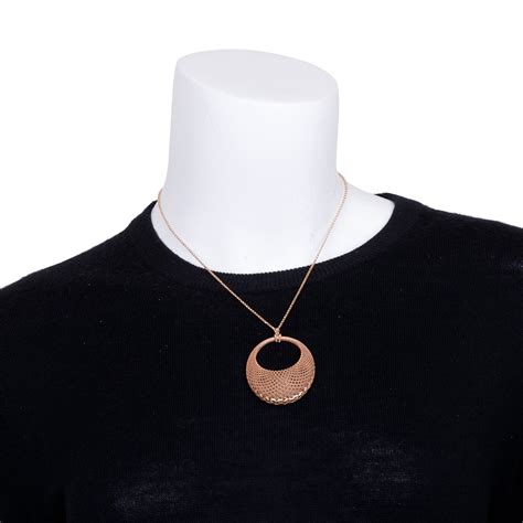 Gucci Diamantissima Pendant Necklace 18K Rose Gold 